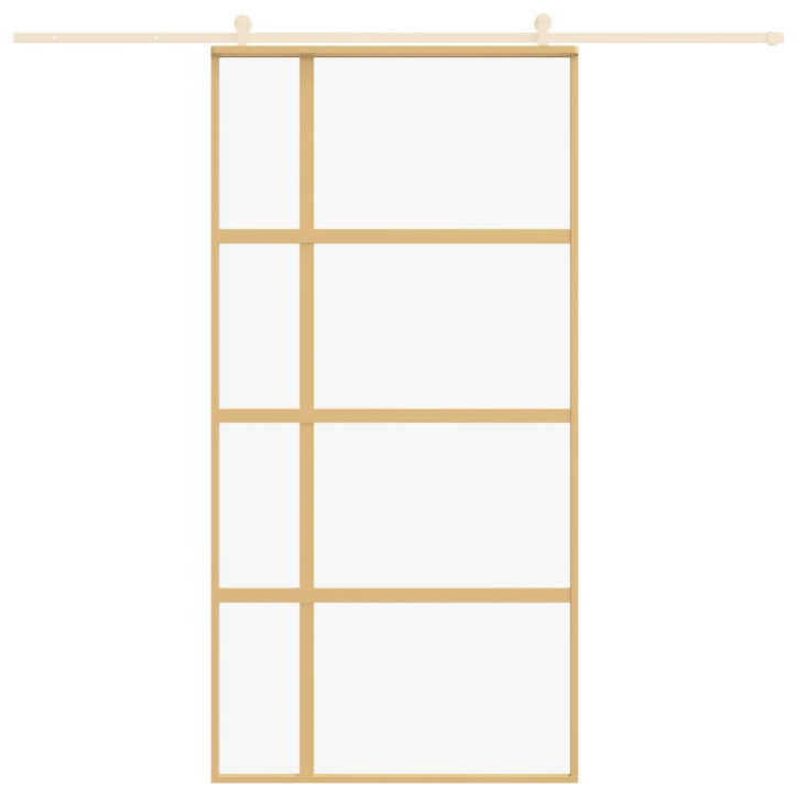 Stumdomos durys, auksinės, 102,5x205cm, ESG stiklas/aliuminis
