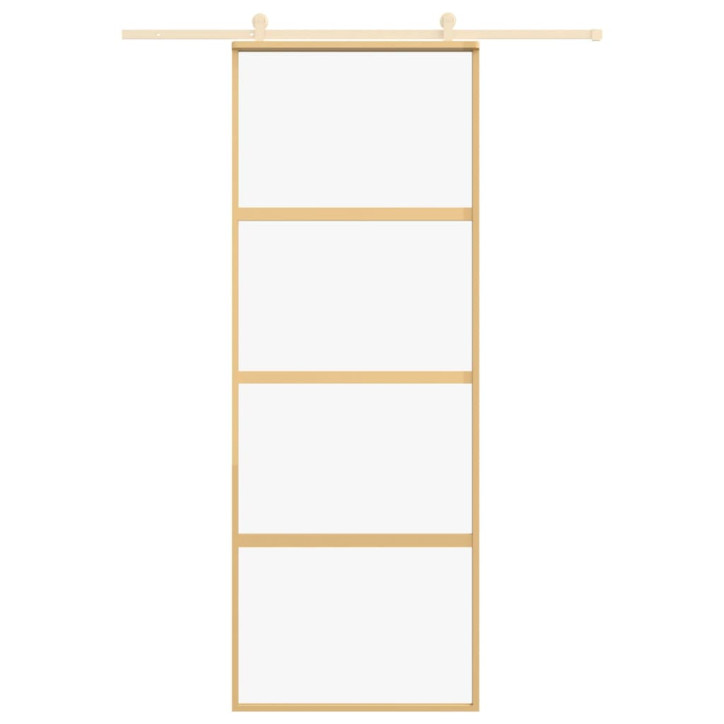 Stumdomos durys, auksinės, 76x205cm, ESG stiklas ir aliuminis