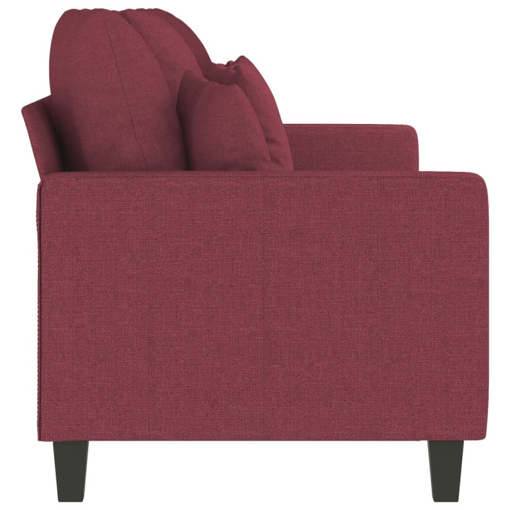 Trivietė sofa, raudonojo vyno spalvos, 180cm, audinys