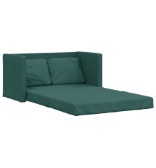 Grindų sofa-lova, 2-1, tamsiai žalia, 112x174x55cm, audinys