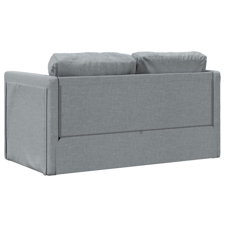 Grindų sofa-lova, 2-1, šviesiai pilka, 112x174x55cm, audinys