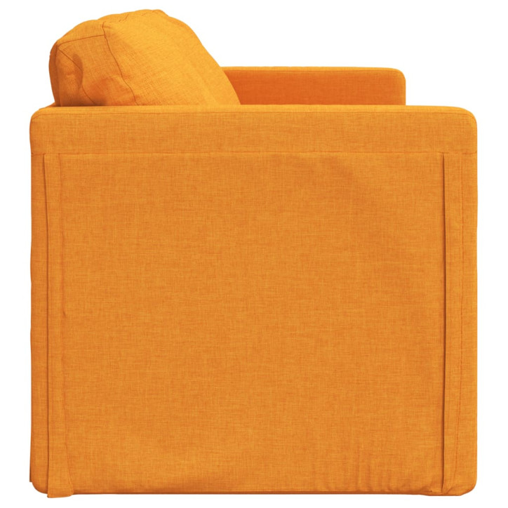 Grindų sofa-lova, 2-1, tamsiai geltona, 112x174x55cm, audinys