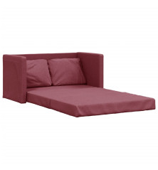 Grindų sofa-lova, 2-1, raudonojo vyno, 112x174x55cm, audinys