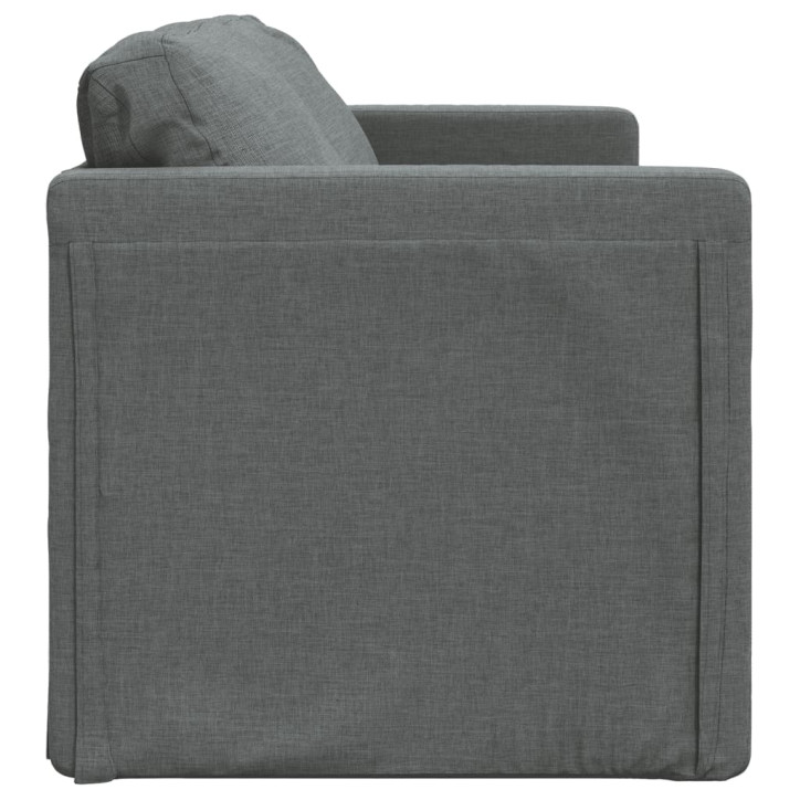 Grindų sofa-lova, 2-1, tamsiai pilka, 112x174x55cm, audinys