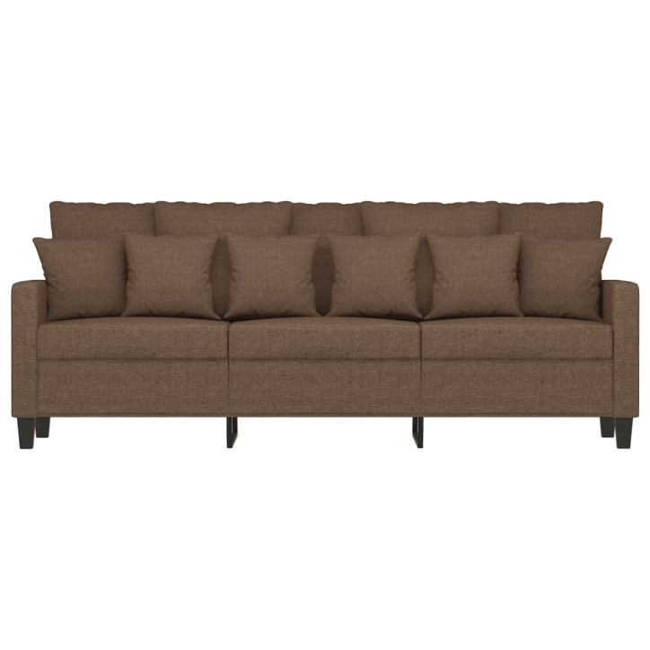 Trivietė sofa, rudos spalvos, 180cm, audinys