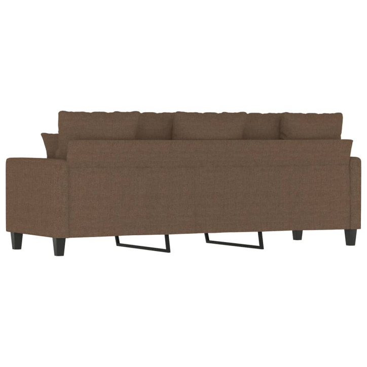 Trivietė sofa, rudos spalvos, 180cm, audinys