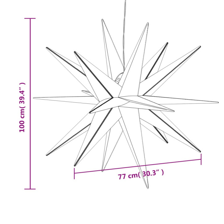 Kalėdiniai šviestuvai su LED, 3vnt., raudoni, 100cm