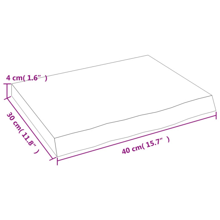 Vonios kambario stalviršis, pilkas, 40x30x(2-4) cm, mediena