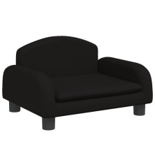 Vaikiška sofa, juodos spalvos, 50x40x30 cm, audinys