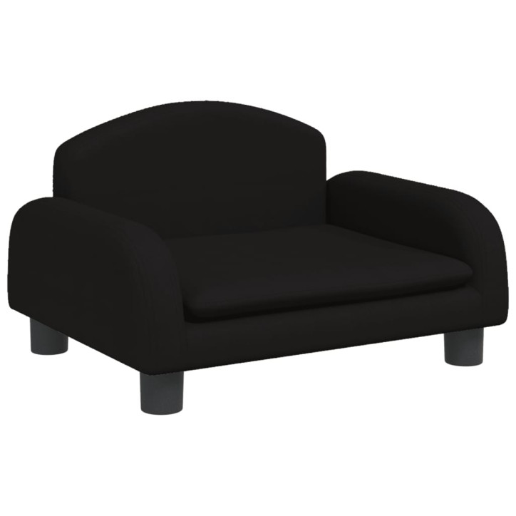 Vaikiška sofa, juodos spalvos, 50x40x30 cm, audinys