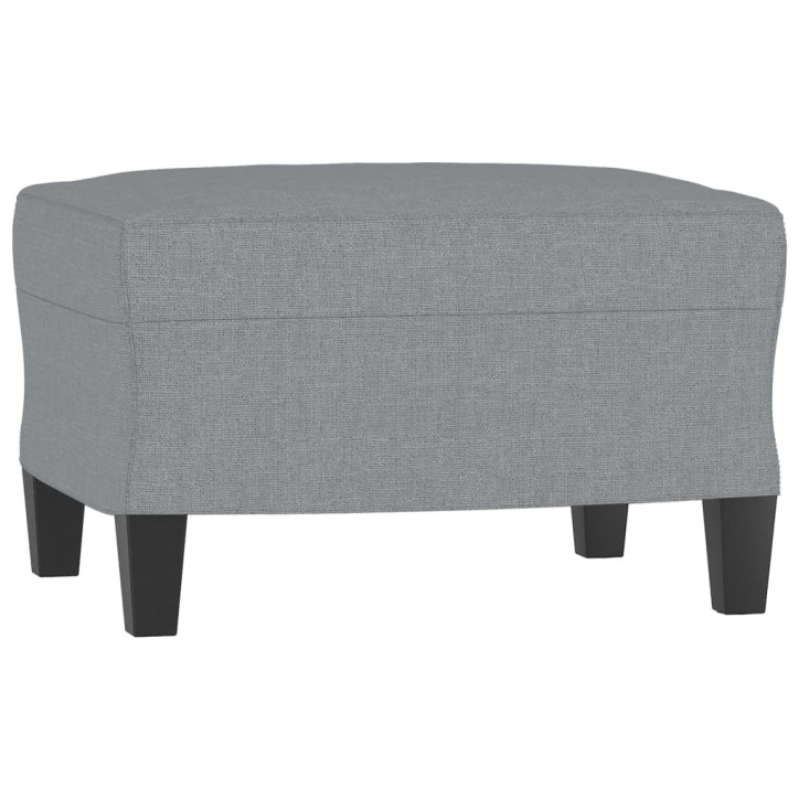 Trivietė sofa su pakoja, šviesiai pilka, 180cm, audinys