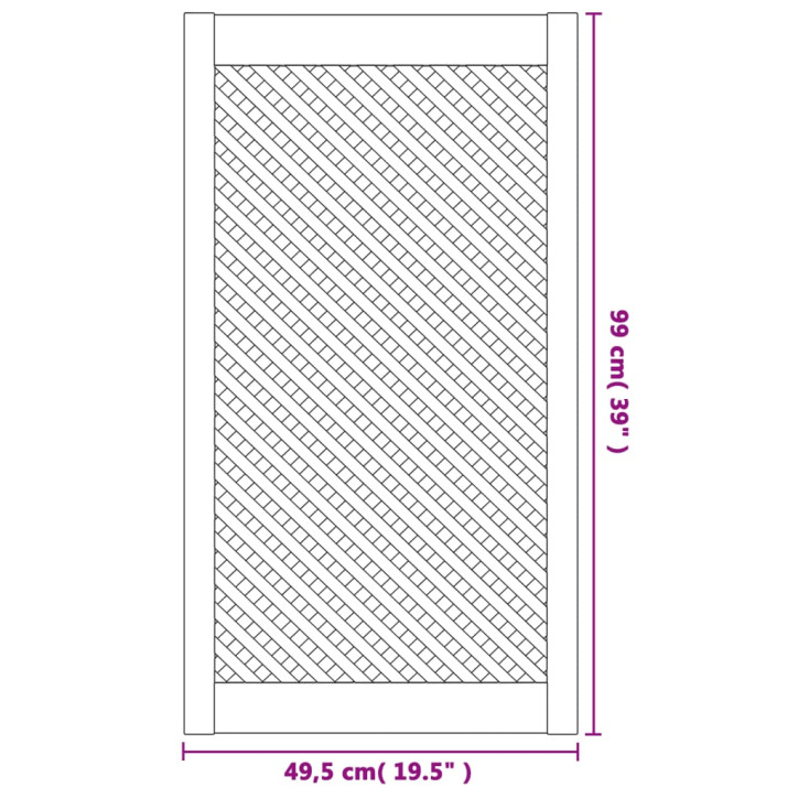 Spintelės durelės, 2vnt., 49,5x99cm, pušis, grotelių dizaino