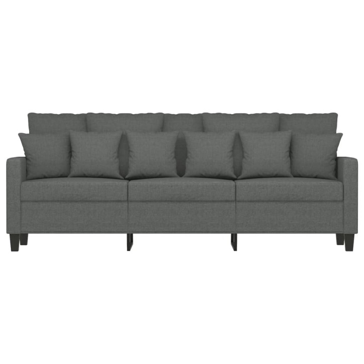 Trivietė sofa, tamsiai pilkos spalvos, 180cm, audinys