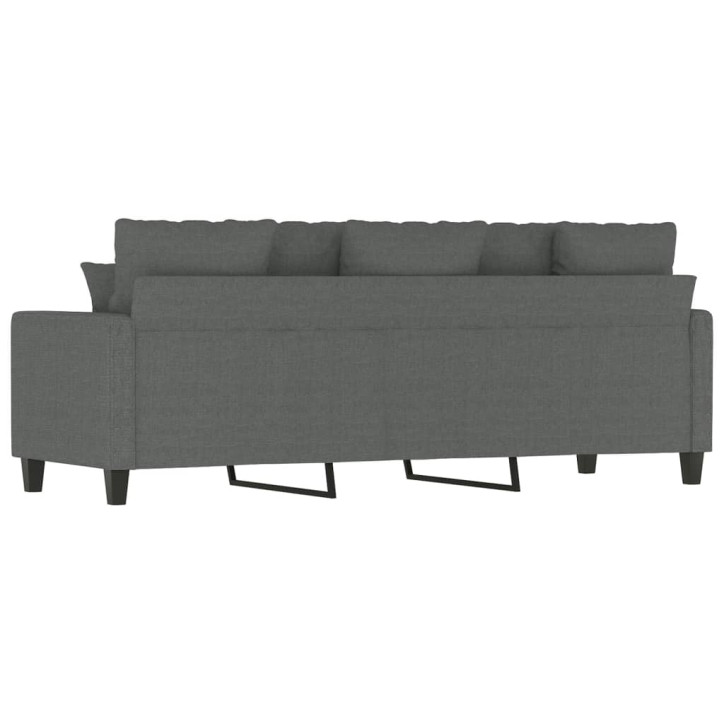 Trivietė sofa, tamsiai pilkos spalvos, 180cm, audinys