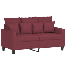 Dvivietė sofa, raudonojo vyno spalvos, 120cm, audinys