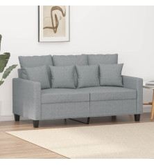 Dvivietė sofa, šviesiai pilkos spalvos, 120cm, audinys