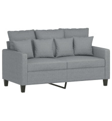 Dvivietė sofa, šviesiai pilkos spalvos, 120cm, audinys