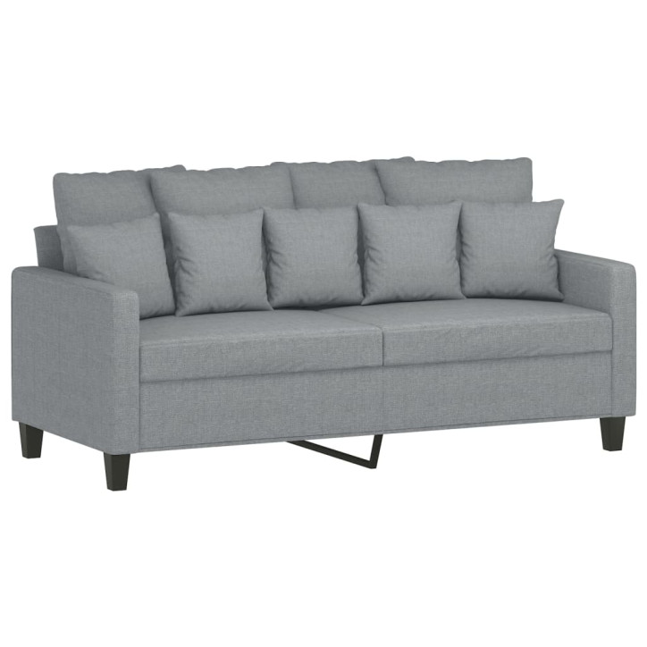 Dvivietė sofa, šviesiai pilkos spalvos, 140cm, audinys