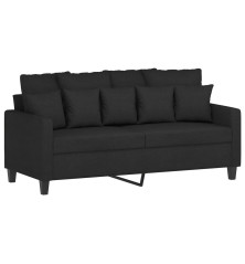 Dvivietė sofa, juodos spalvos, 140cm, audinys