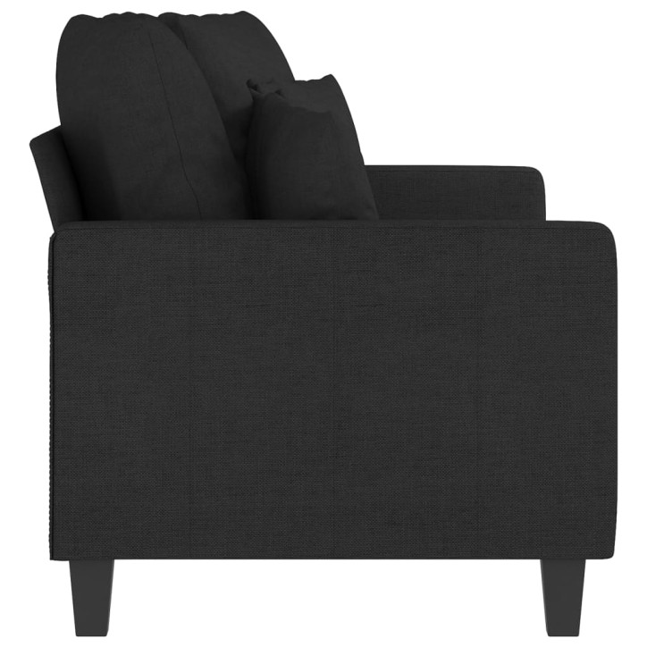 Dvivietė sofa, juodos spalvos, 140cm, audinys