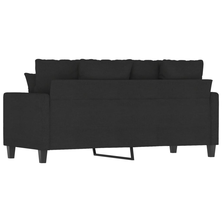 Dvivietė sofa, juodos spalvos, 140cm, audinys