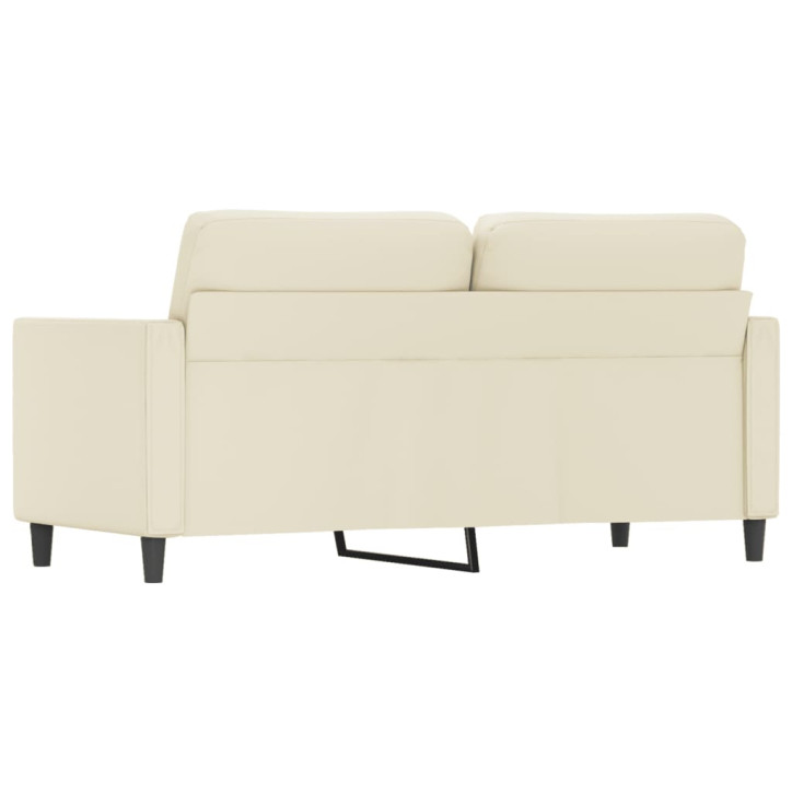 Dvivietė sofa, kreminės spalvos, 140cm, dirbtinė oda