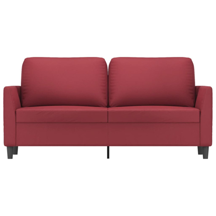 Dvivietė sofa, raudonojo vyno spalvos, 140cm, dirbtinė oda