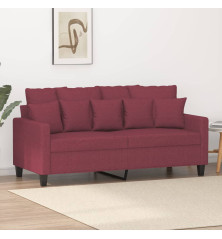 Dvivietė sofa, raudonojo vyno spalvos, 140cm, audinys