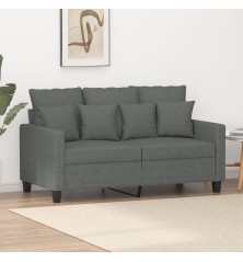 Dvivietė sofa, tamsiai pilkos spalvos, 120cm, audinys