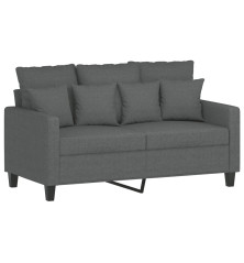 Dvivietė sofa, tamsiai pilkos spalvos, 120cm, audinys