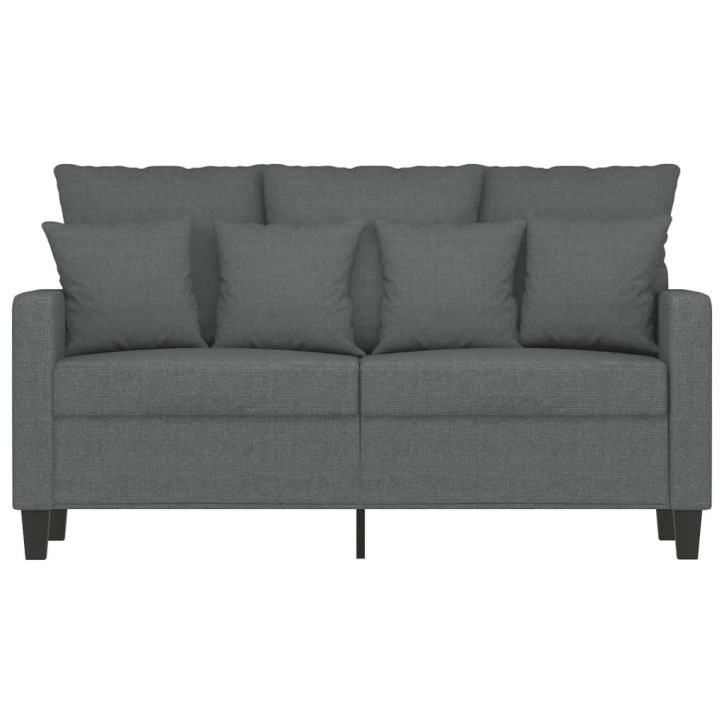 Dvivietė sofa, tamsiai pilkos spalvos, 120cm, audinys