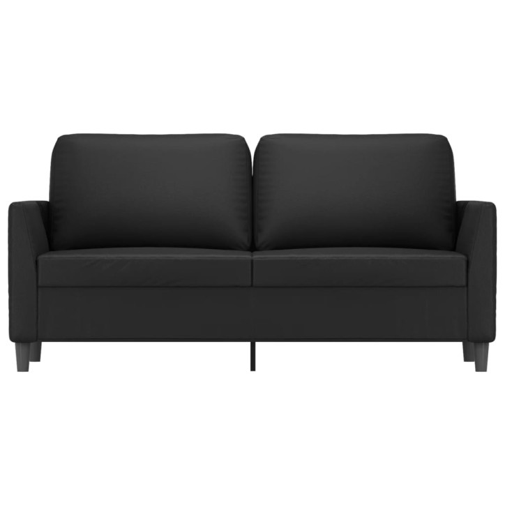 Dvivietė sofa, juodos spalvos, 140cm, dirbtinė oda