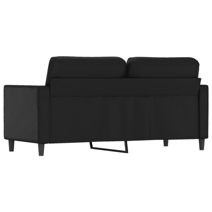 Dvivietė sofa, juodos spalvos, 140cm, dirbtinė oda