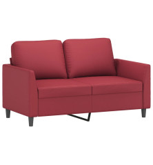 Dvivietė sofa, raudonojo vyno spalvos, 120cm, dirbtinė oda