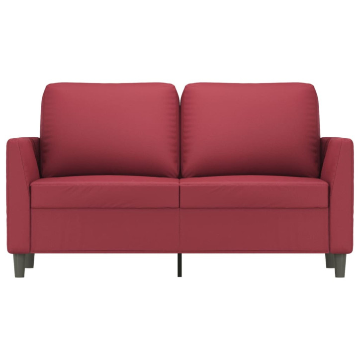 Dvivietė sofa, raudonojo vyno spalvos, 120cm, dirbtinė oda