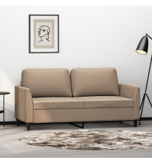 Dvivietė sofa, kapučino spalvos, 140cm, dirbtinė oda