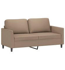 Dvivietė sofa, kapučino spalvos, 140cm, dirbtinė oda