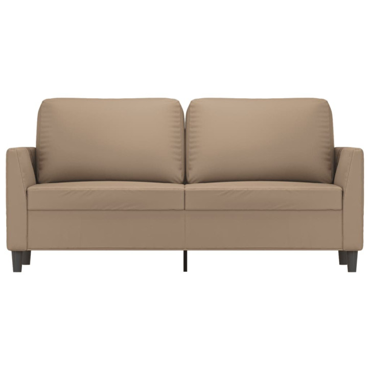 Dvivietė sofa, kapučino spalvos, 140cm, dirbtinė oda