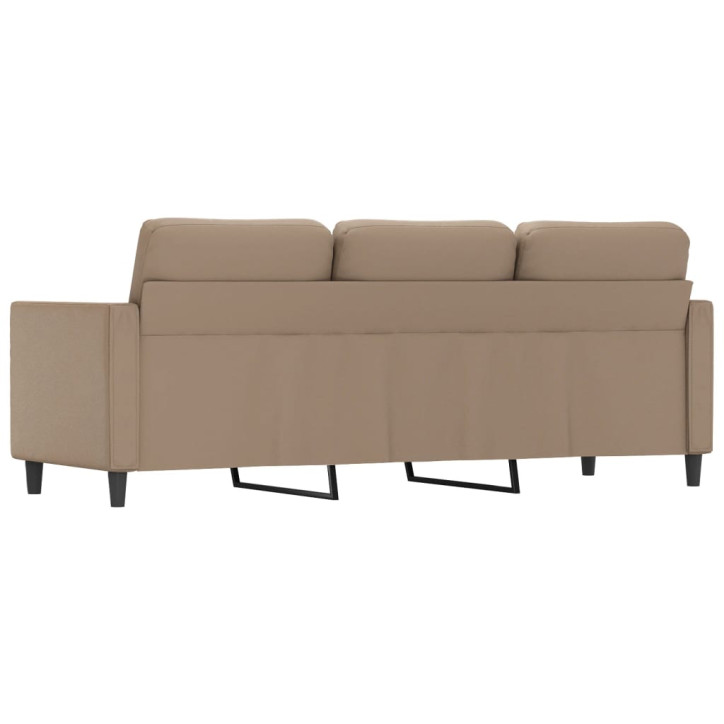 Trivietė sofa, kapučino spalvos, 180cm, dirbtinė oda