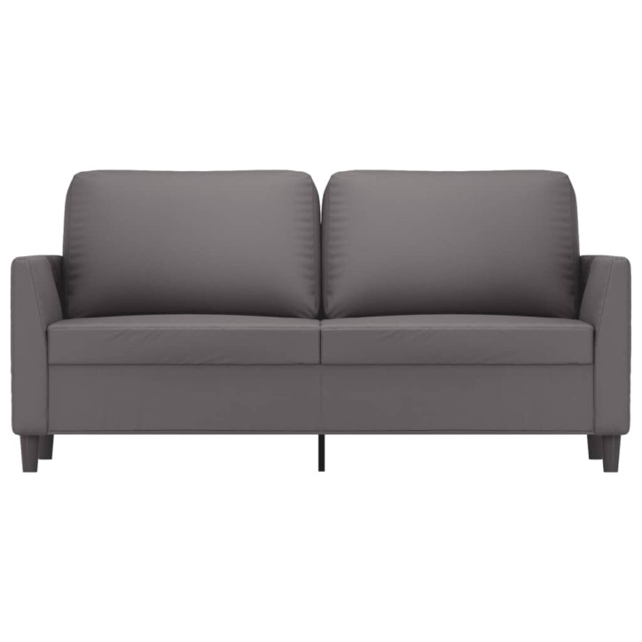 Dvivietė sofa, pilkos spalvos, 140cm, dirbtinė oda