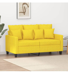 Dvivietė sofa, šviesiai geltonos spalvos, 120cm, audinys