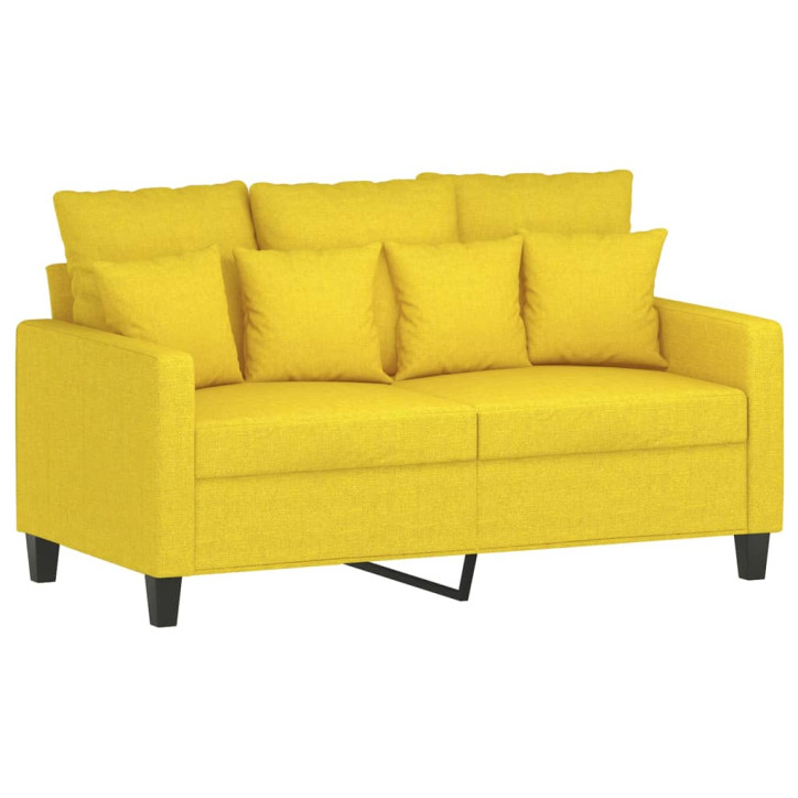 Dvivietė sofa, šviesiai geltonos spalvos, 120cm, audinys