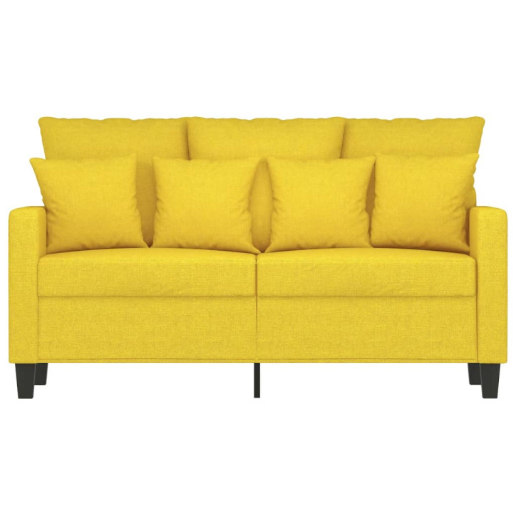 Dvivietė sofa, šviesiai geltonos spalvos, 120cm, audinys