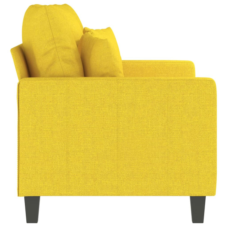 Dvivietė sofa, šviesiai geltonos spalvos, 120cm, audinys