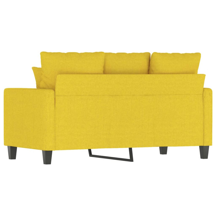 Dvivietė sofa, šviesiai geltonos spalvos, 120cm, audinys