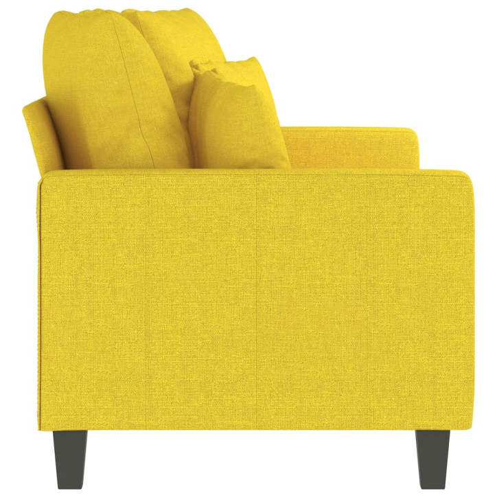 Dvivietė sofa, šviesiai geltonos spalvos, 140cm, audinys