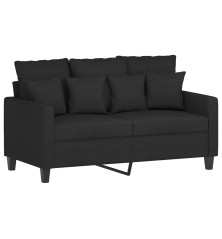 Dvivietė sofa, juodos spalvos, 120cm, audinys