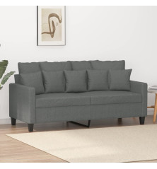 Dvivietė sofa, tamsiai pilkos spalvos, 140cm, audinys