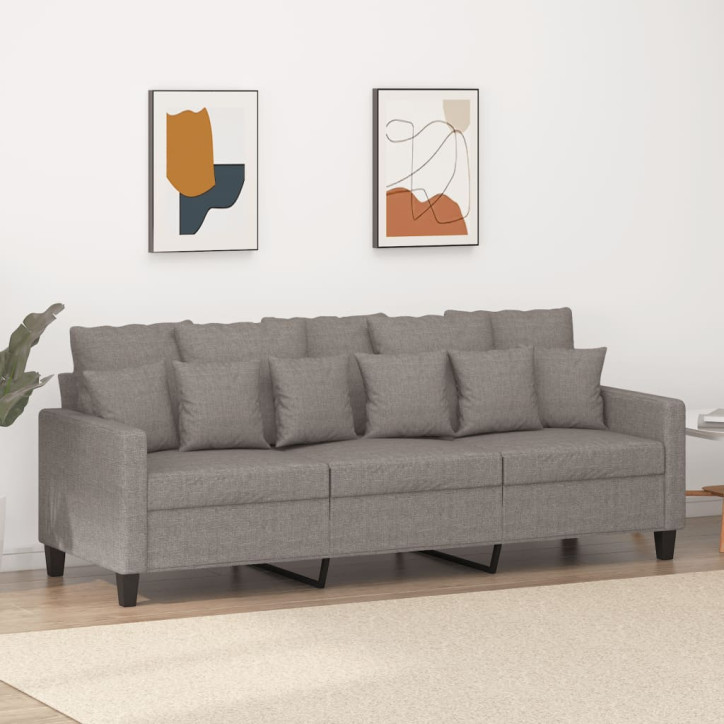 Trivietė sofa, taupe spalvos, 180cm, audinys