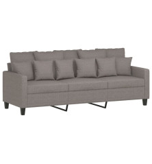 Trivietė sofa, taupe spalvos, 180cm, audinys